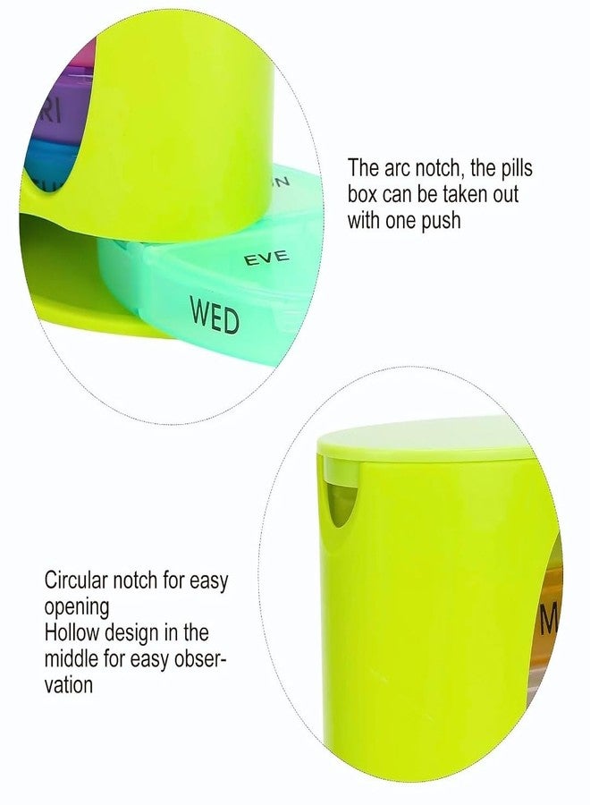 Extra Care Weekly 4-Times-a-Day Pill Box | Morning, Afternoon, Evening, Bedtime Organizer | Durable, Easy-to-Use Medication Case,Set of 1 - Image 2
